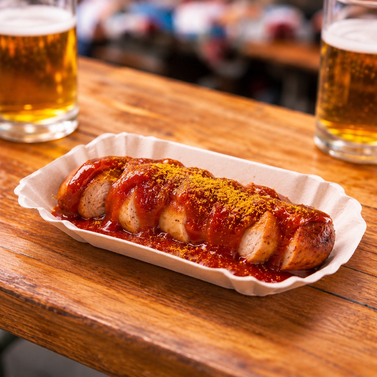 Currywurst mit Currysauce